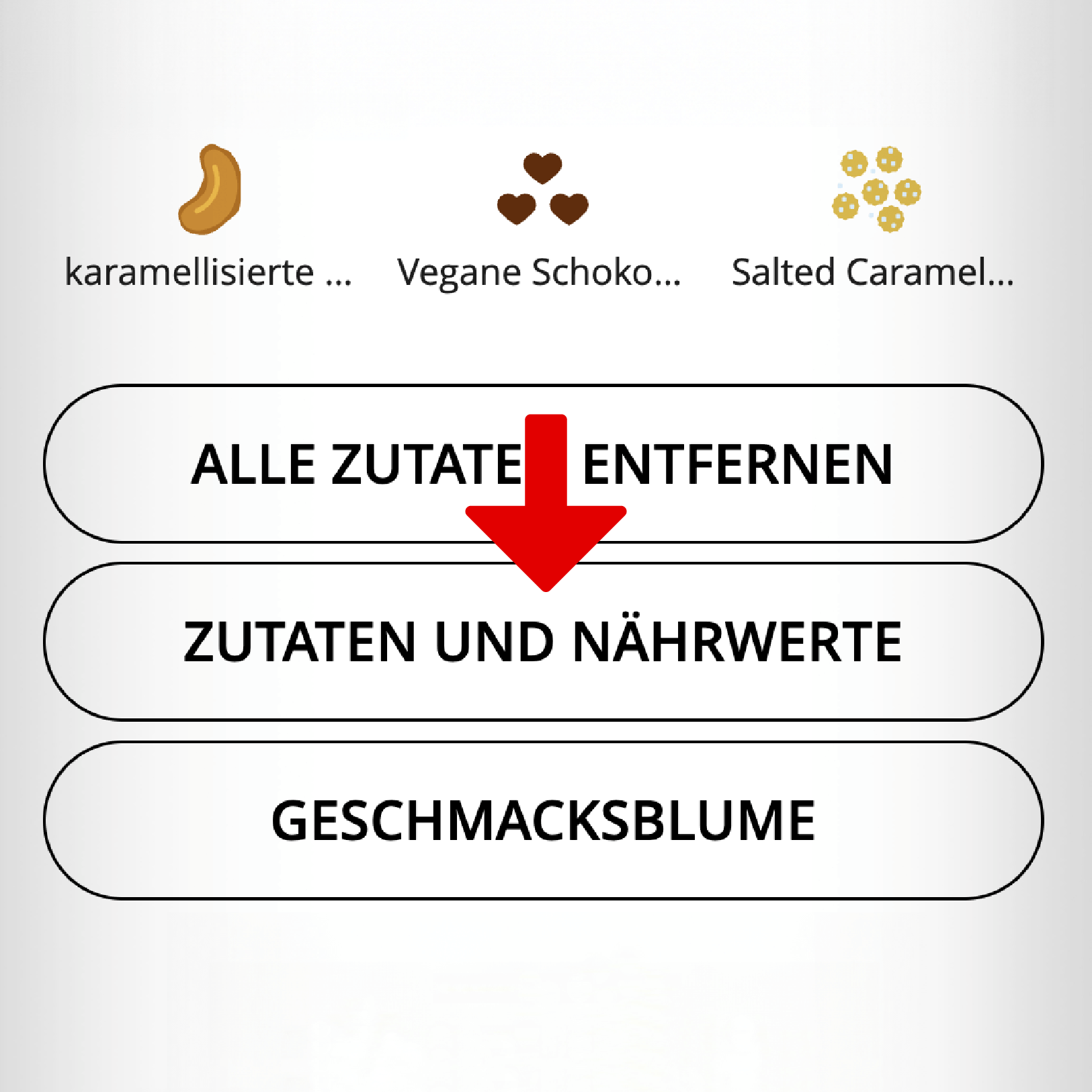 mixer-help-page-tipps-02.png mymuesli Mixer - nutze die Geschmacksblume und sehe die Nährwerte ein, um das perfekte Müsli zu mischen.