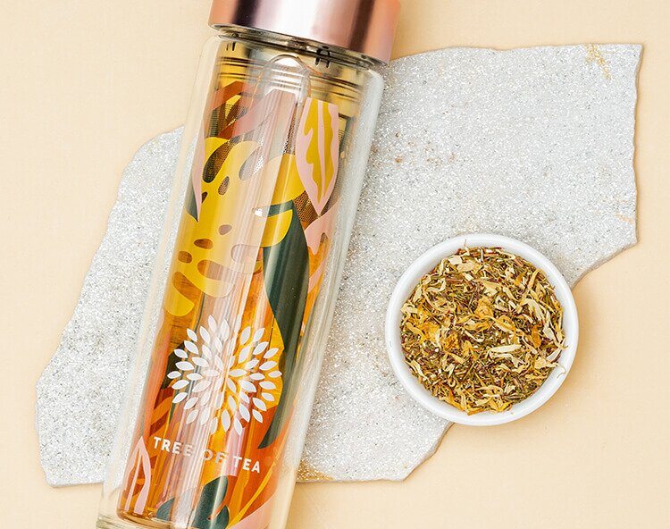 article1a-summer-2gobottle.jpg Tree of Tea Teeflasche mit tropischem Pflanzenmotiv