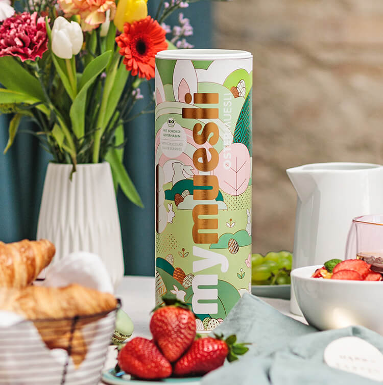 article1a-muesli-favorite-bundle.jpg mymuesli Oster Muesli Dose mit buntem Osterhasen Design
